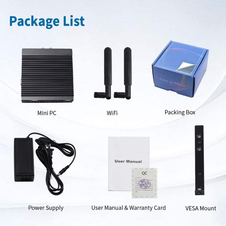 K660G4 Windows and Linux System Mini PC, Intel Celeron Processor N2840 Quad-Core 2M Cache,1.83GHz, up to 2.25GHz, 2GB RAM + 32GB SSD