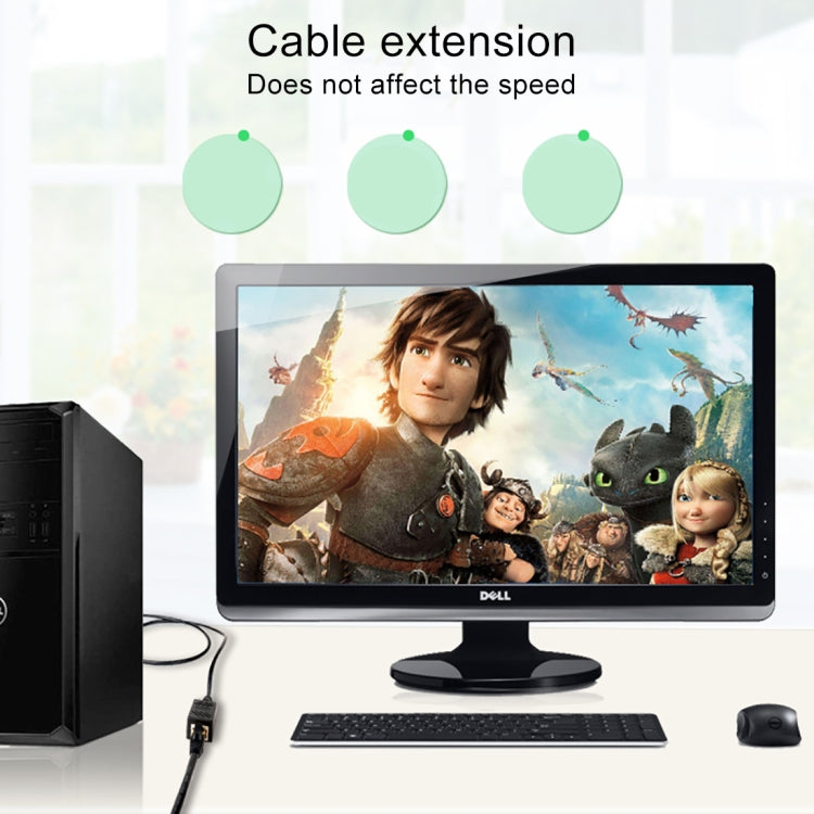 Crystal Network Straight Through Head-line Connector Pair Terminal Female to Double Head RJ45 Interface Extension Device