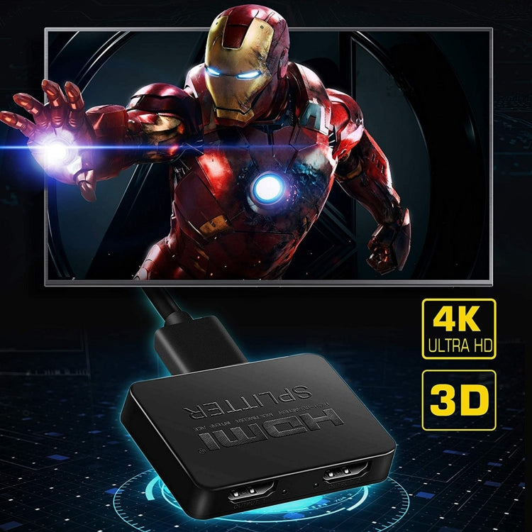 3D 4K HDMI Splitter Box, 1 Input x 4 Output, USB Power Supply