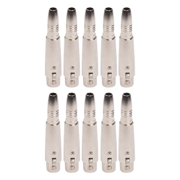 10 PCS LZ1163-1 6.35mm XRL Female to Female Audio Adapter