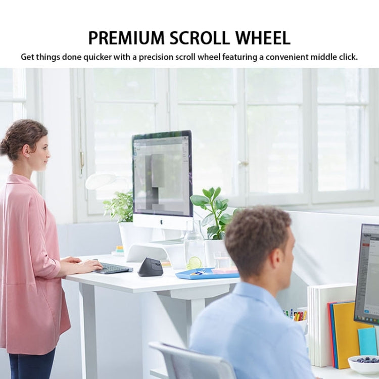 Logitech MX Vertical 4000DPI USB-C / Type-C + Unifying + Bluetooth Three-mode Ergonomic Wireless Vertical Optical Mouse