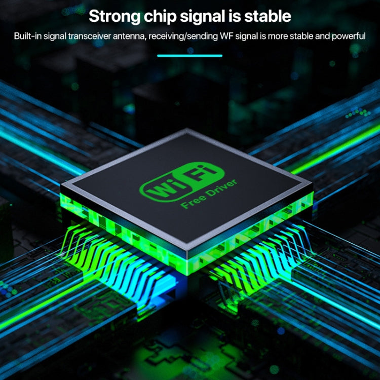 1300Mbps 5G Wireless Network Card Gigabit Dual Band Driver-free USB WiFi Receiver