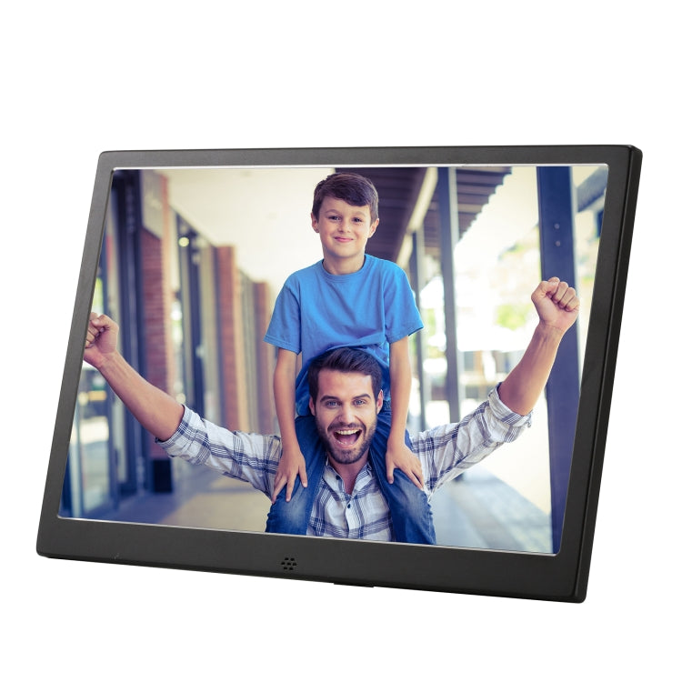 HSD1202 12.1 inch 1280x800 High Resolution Display Digital Photo Frame with Holder and Remote Control, Support SD / MMC / MS Card / USB Port, EU Plug(Silver)