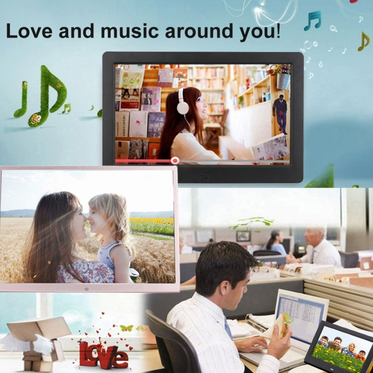 HSD1707 17 inch LED 1440X900 High Resolution Display Digital Photo Frame with Holder and Remote Control, Support SD / MMC / MS Card / USB Port, US Plug(Silver)