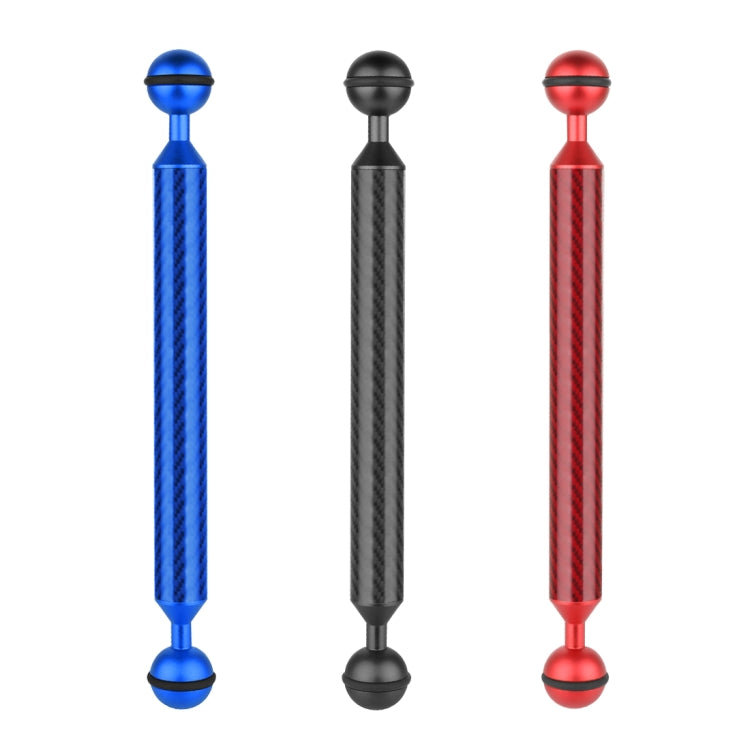 PULUZ 9 inch 23cm Length 20.8mm Diameter Dual Balls Carbon Fiber Floating Arm, Ball Diameter: 25mm