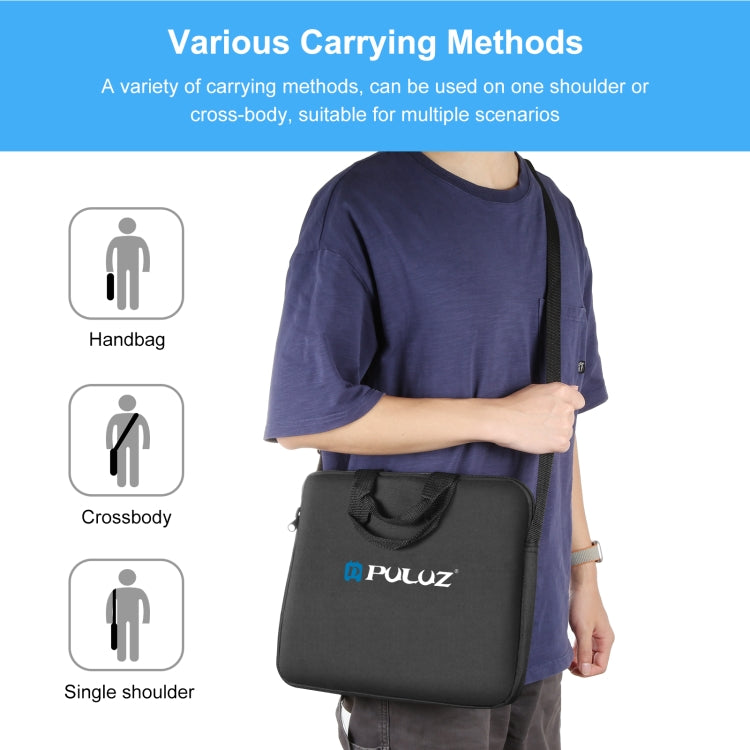 PULUZ 10 inch Ring LED Lights Portable Zipper Storage Bag Shoulder Handbags, Size: 33cm x 28cm x 3cm