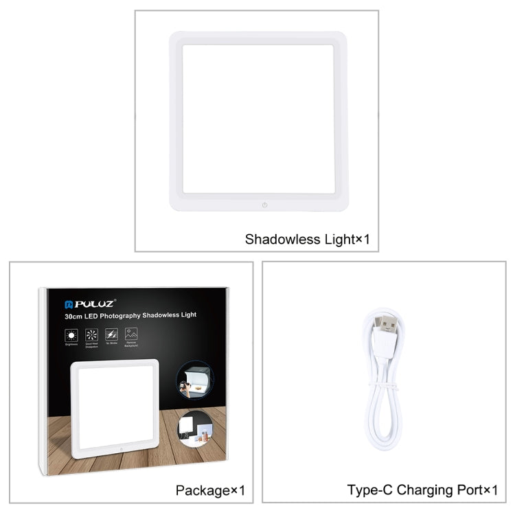 PULUZ LED Shadowless Light Pad for 30cm Photo Studio Box