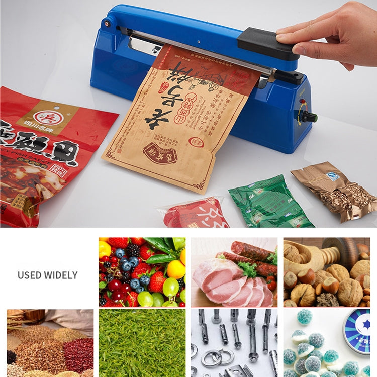 F-200 200mm Heat Sealing Hand Impulse Poly Sealer Closer Machine, Plastic Shell