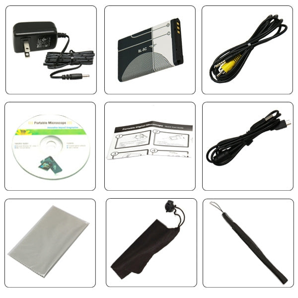 500X 5 Mega Pixels 3 inch LCD Handhold Digital Microscope with 8 LEDs