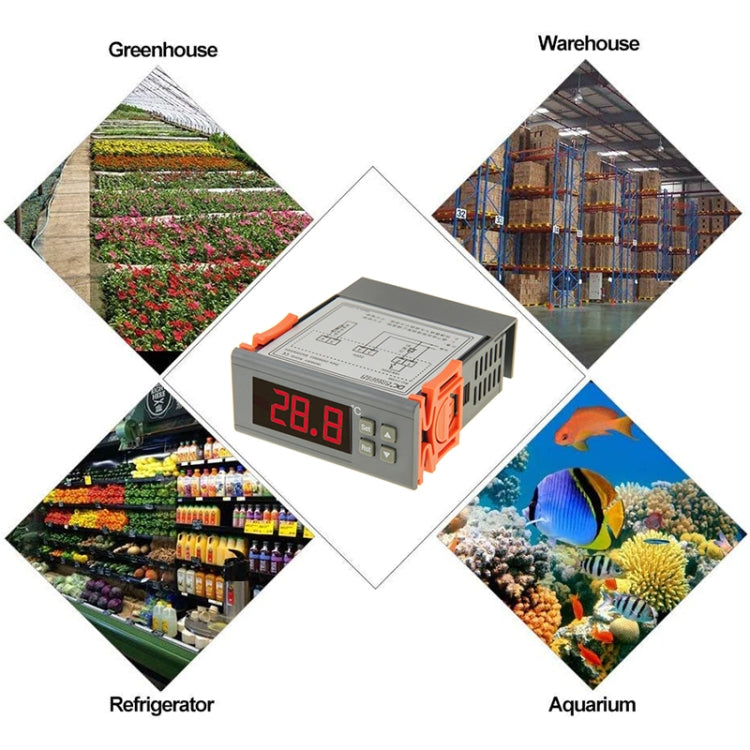 RC-210M Digital LCD Temperature Controller Thermocouple Thermostat Regulator with Sensor Termometer, Temperature Range: -40 to 110 Degrees Celsius