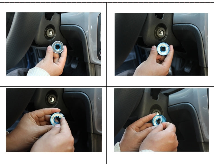 Aluminum Alloy Ignition Key Ring for AUDI A1 & A3 & A4L & TT, VW, POLO, Inside Diameter: about 14cm, Random Color Delivery