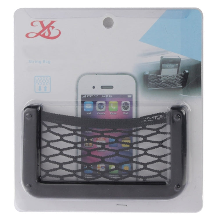 Car Net Pockets 12cm x 6cm Automotive Storage String Bag with Adhesive
