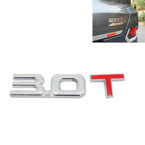 3D Universal Decal Chromed Metal Car Emblem Badge Sticker Car Trailer Gas Displacement Identification, Size: 8.5x2.5 cm