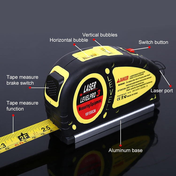 Laser Level with Tape Measure Pro (550cm), LV-05