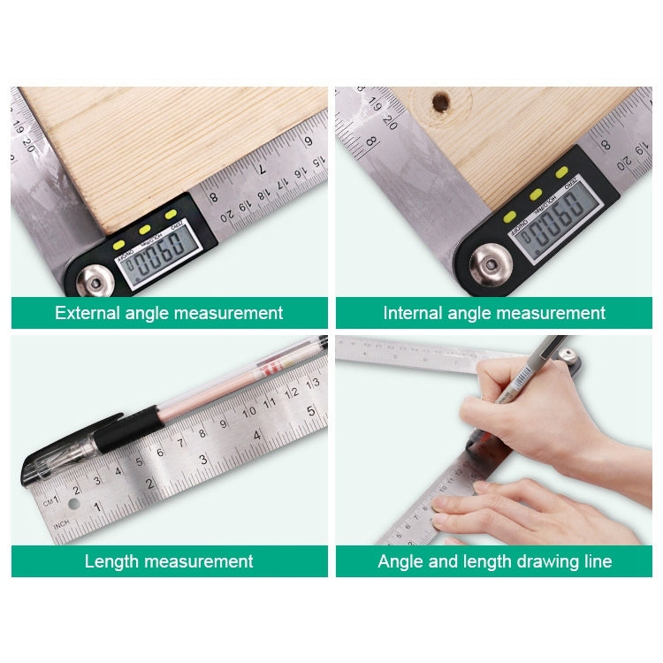 300mm 2-in1 Digital Angle Finder Meter Protractor Goniometer Ruler
