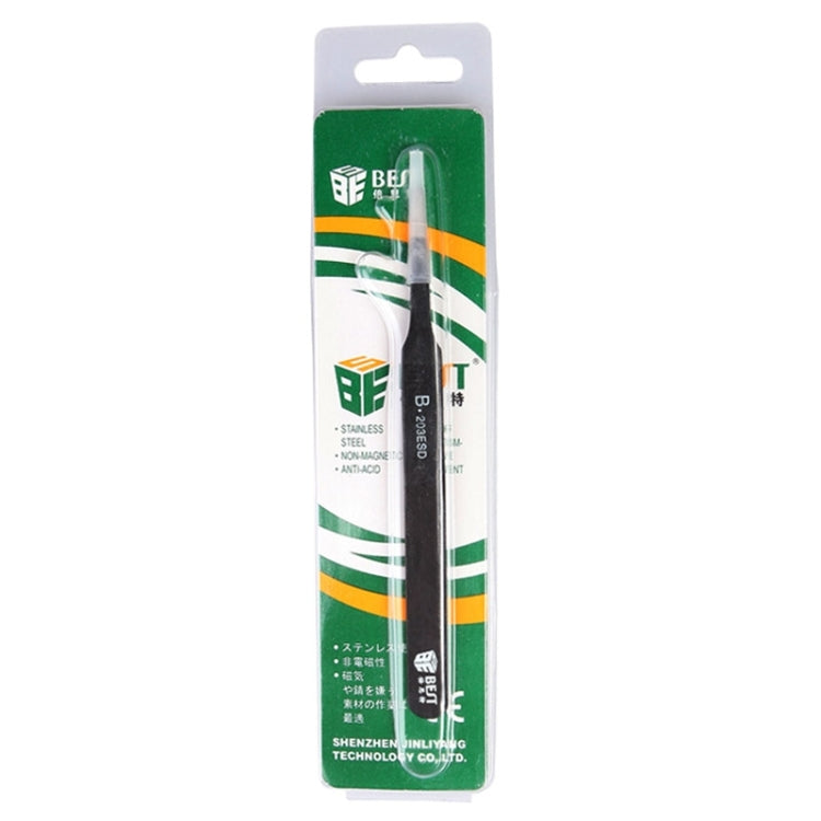 BEST BST-203ESD 202 Stainless Steel Anti-static Tip Tweezers