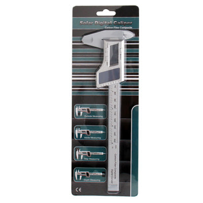 150mm solar LCD Digital Vernier Caliper / Micrometer, Carbon Fiber Composite