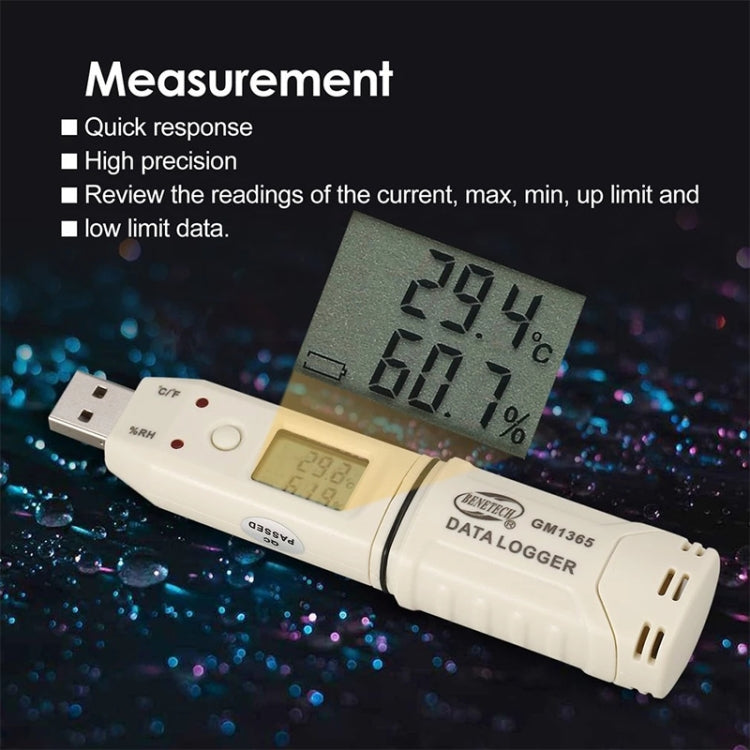 BENETECH GM1365 Digital Humidity & Temperature Data Logger