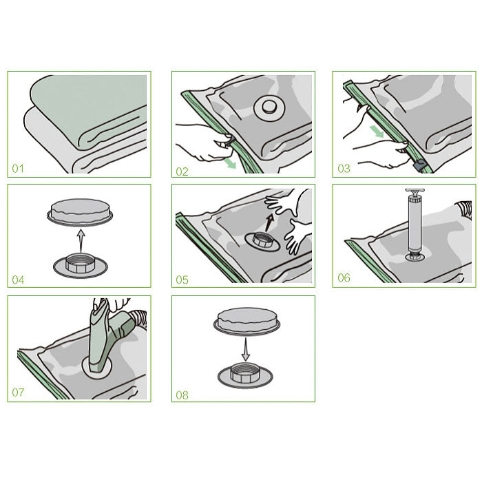 PE + PET Large Vacuum Pumping Compression Bags / Pouch Clothes Quilt Finishing Dust Bag Pouch, Single Pack