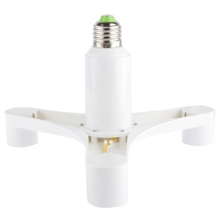 Lamp Holder Converter E27 1 Turn 4 (E27) Lamp Holder Bulb Adapter Converter (White)