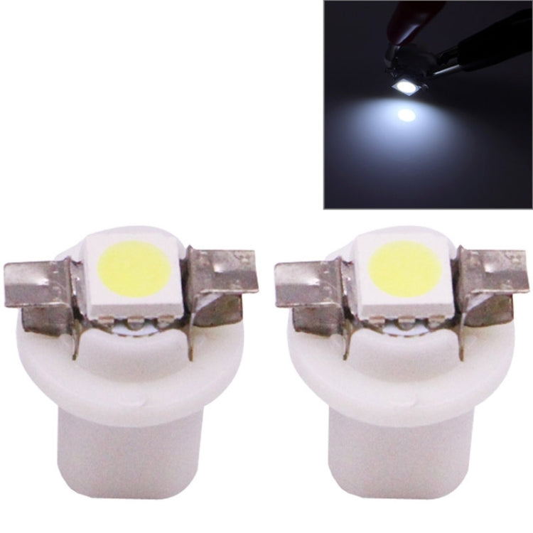 2 PCS B8.5 0.2W 12LM 1 LED SMD 5050 LED Instrument Light Bulb Dashboard Light for Vehicles, DC 12V