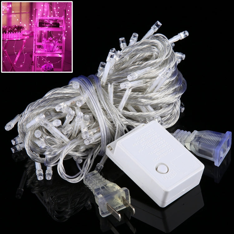 100 LEDs with End Joint & 8 Display Modes Controller for Christmas Party, AC 110V, US Plug, 100 LEDs AC 110V(Pink Light), 100 LEDs AC 110V(Blue Light), 100 LEDs AC 110V(Green Light), 100 LEDs AC 110V(Colorful Light), 100 LEDs AC 110V(White Light)