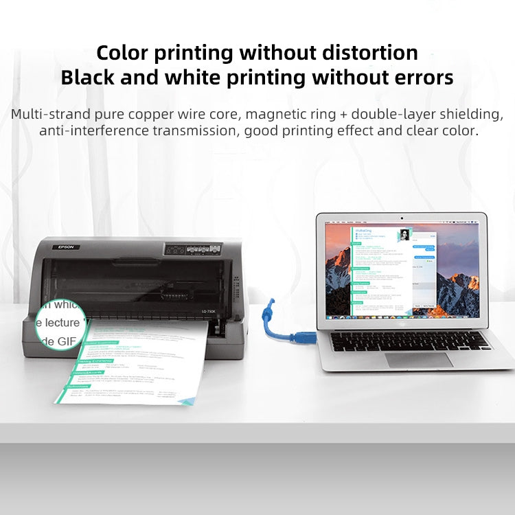 USB 3.0 A Male to B Male Extension / Data Transfer / Printer Cable, Length: 5m