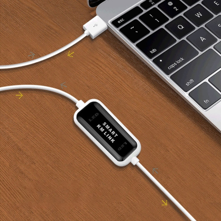 High Speed USB 2.0 Smart KM Link Cable, PC to PC Keyboard & Mouse Share, Plug and Play, Length: 165cm