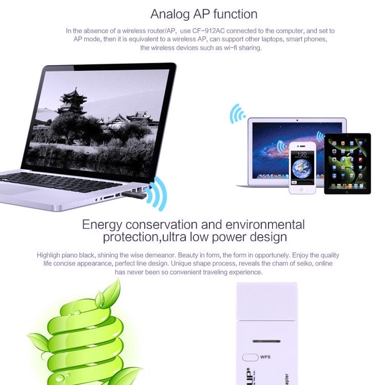 EDUP AC-1601 802.11AC 1200M Dual Band USB 3.0 Wifi Wireless Adapter