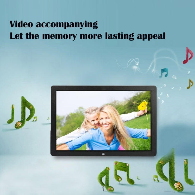17 inch HD 1080P LED Display Multi-media Digital Photo Frame with Holder & Music & Movie Player, Support USB / SD / MS / MMC Card Input