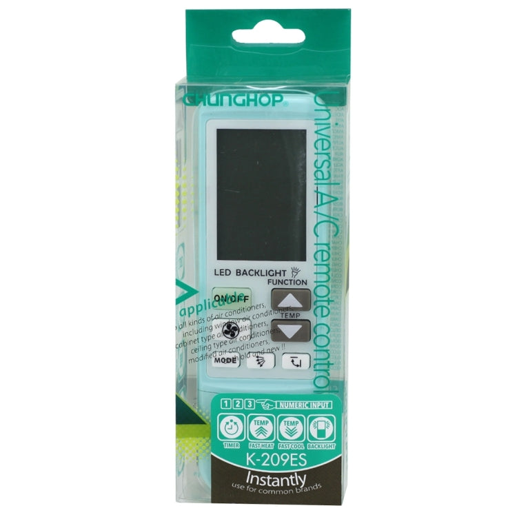 K-209ES Universal Air Conditioner Remote Control, Support Thermometer Function