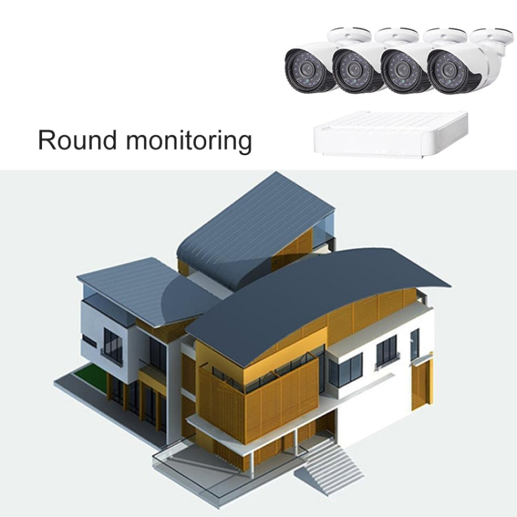 N4B-Mini/L 4 Ch 720P 1.0 Mega Pixel IP Camera NVR Kit, Support Night Vision / Motion Detection, IR Distance: 20m