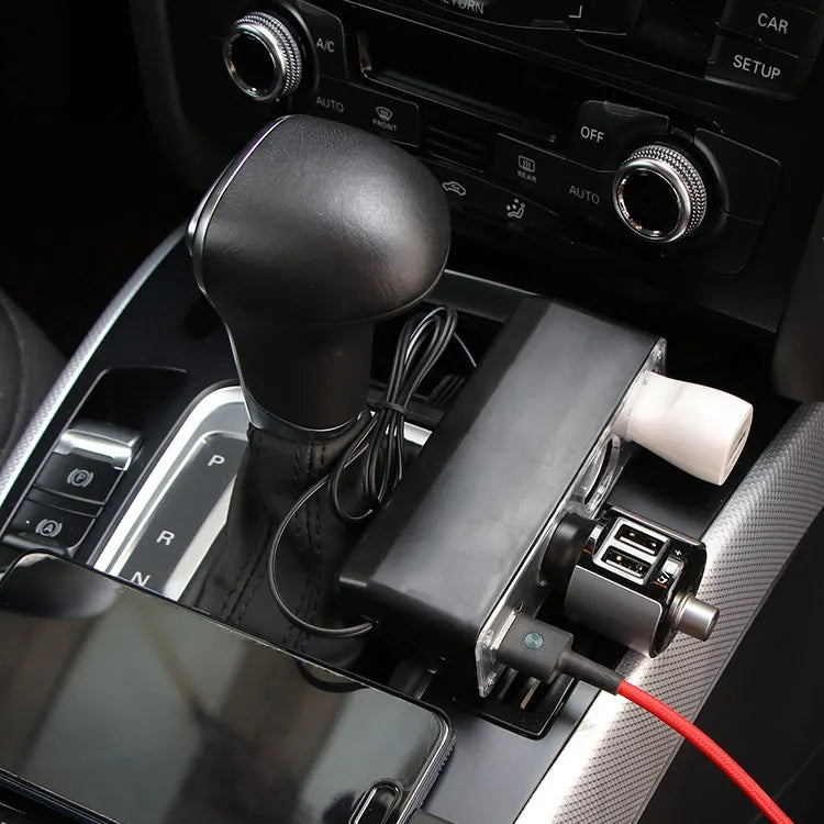 WF-0120 12V / 24V 3 Way Triple Sockets USB Car Cigarette Lighter Socket Splitter Charger