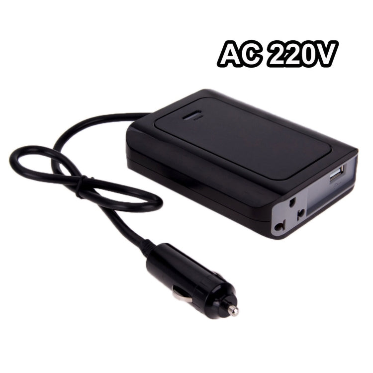 DY-200N, 200W DC 12V to AC Car Power Inverter with 500mA USB Port & EU / US Power Socket