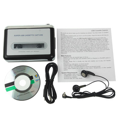 Tape to PC Super USB Cassette to MP3 Converter Capture Audio Music Player