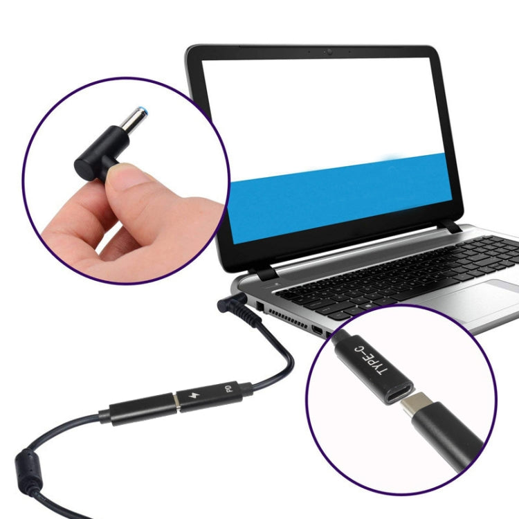 DP 5.5 x 1.7mm to Type-C Female Power Adapter Charger Cable