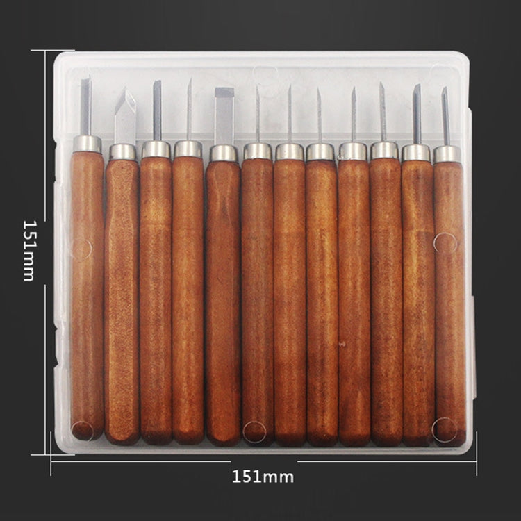 12 in 1 Wood Carving Chisels Knife Basic Woodcut Working Handmade Rubber Stamps Hand Tools
