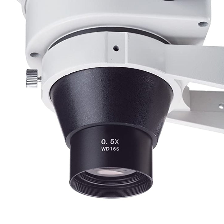Stereo Microscopes Auxiliary Objective Lens Barlow Lens Magnifier 0.5X WD165