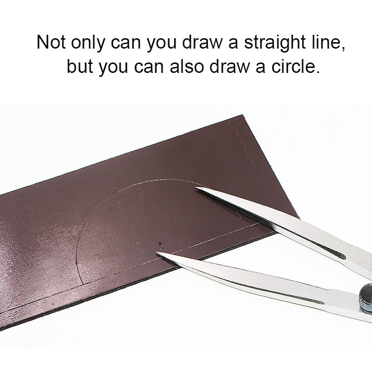 Carbon Steel Head Spacing Gauge Compasses Industrial Leather Side Liner Tool, Length: 153mm