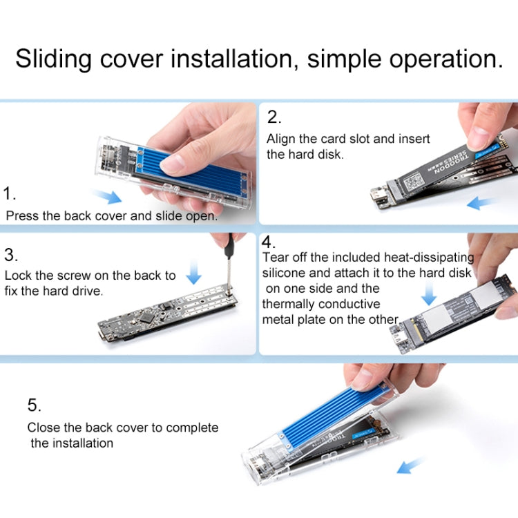 ORICO TCM2M-C3 M.2 SSD Dual Protocol Hard Disk Case