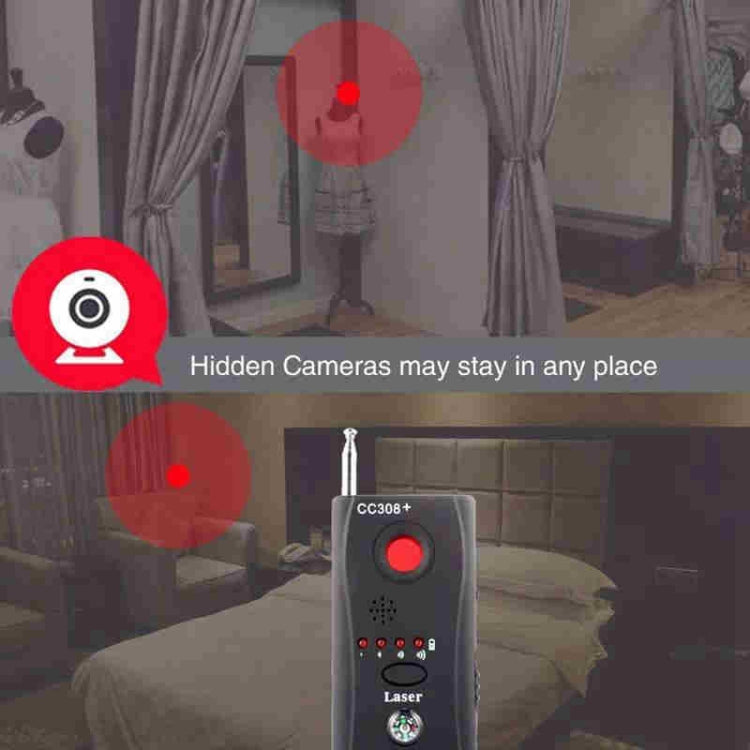 CC308 Full Range Camera Laser Detector Mini Wireless Camera Signal GSM Device Finder