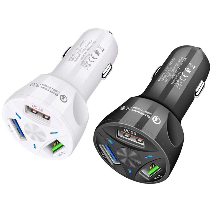QC3.0 3 USB 35W High Power Vehicle Charger / Mobile Phone Tablet Universal Vehicle Charger