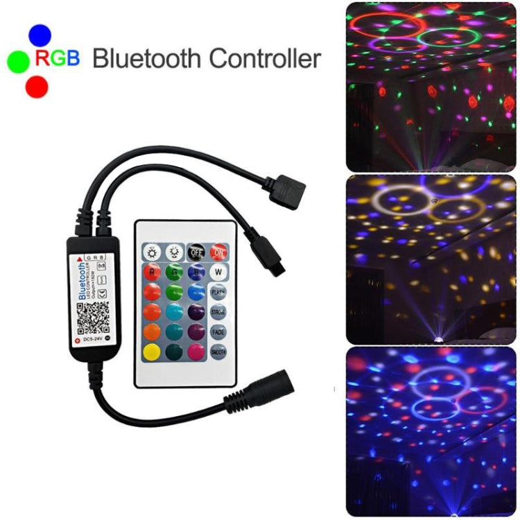 Bluetooth LED RGB Controller with 24 Keys Infrared Controller for 5630 5050 3528 2835 LED Strip, DC 5-24V