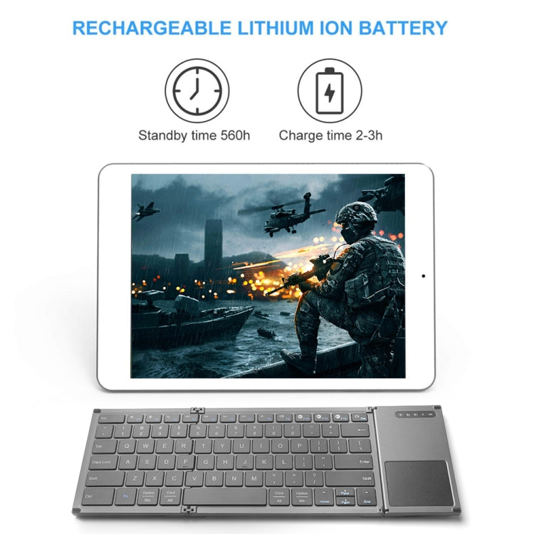 B066S Multi-function Ultra-thin Mini Wireless Three Fold Bluetooth Keyboard