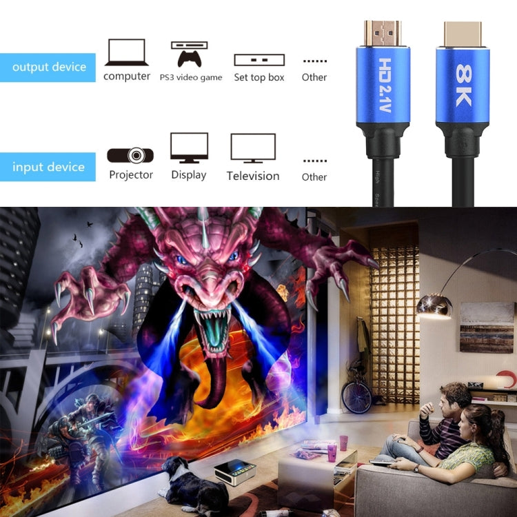 HD08 8K Ultra Clear HDMI 2.1 TV Computer Projection Set-top Box HDMI Cable 5M