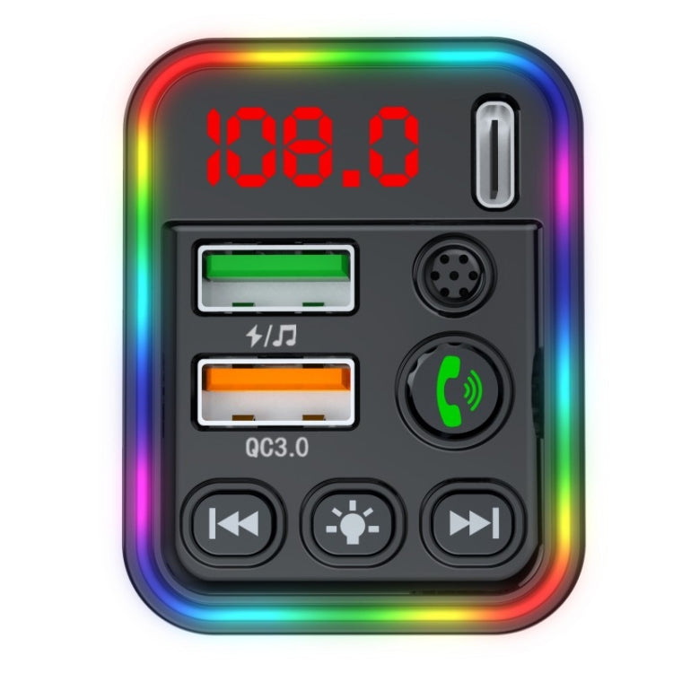 PDF19 PD25W QC3.0 Mobile Phone Fast Charger Adapter USB+Type-C Car Bluetooth Adapter