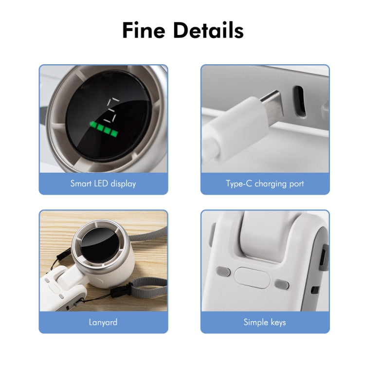 ENKAY Hat-Prince 3600mAh Battery Max 8H Cooling times Foldable Neck Turbo Fan with Digital Display