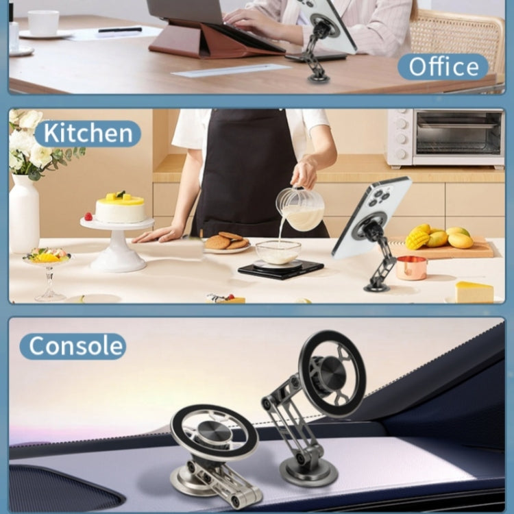 G188 Aluminum Alloy Adjustable Cellphone Stand Car Dashboard Magnetic Phone Holder