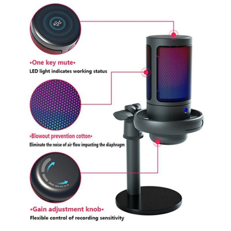ME6S Professional Condenser Microphone USB Desktop Microphone