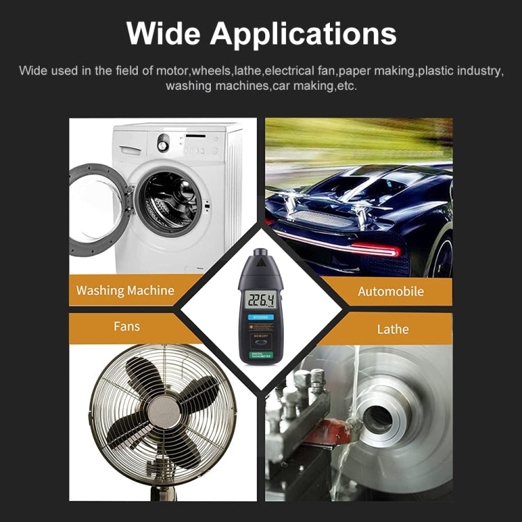 DT2234C Digital Laser Tachometer RPM Meter Non-Contact